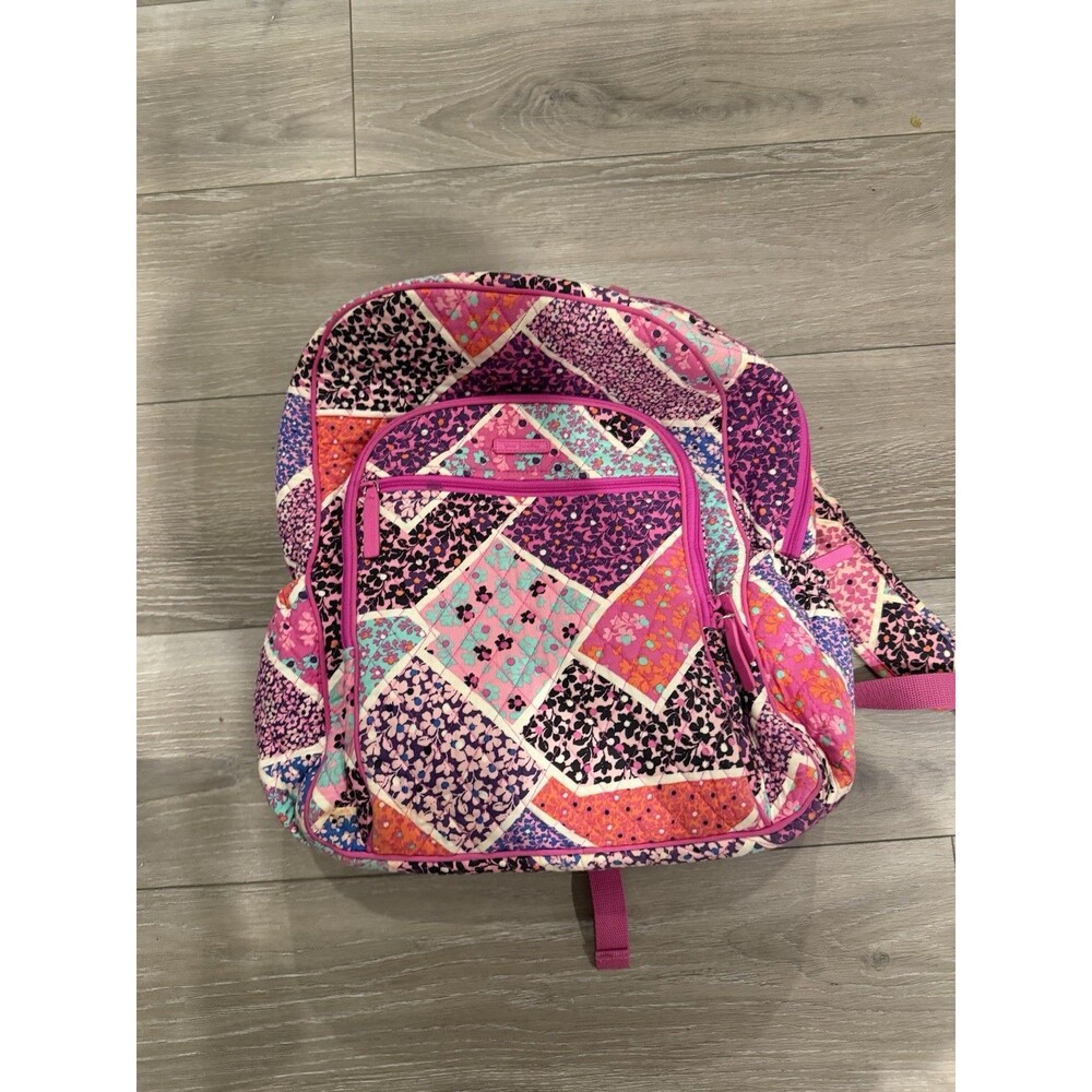 Vera Bradley Large Cloth Backpack Pink Print Modern Melody